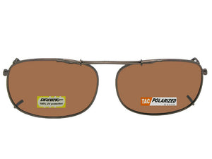 Rectangle Polarized Clip On Sunglasses