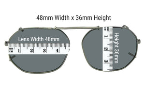 Round Square Polarized Clip-on