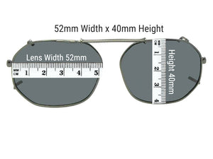 Round Square Polarized Clip-on