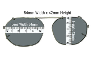 Round Square Yellow Lenses Clip-on