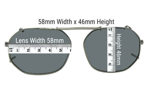 Round Square Yellow Lenses Clip-on