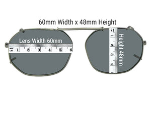 Round Square Polarized Clip-on