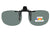 Rectangular Polarized Flip Up Sunglasses Polarized Smoke Gray Lens