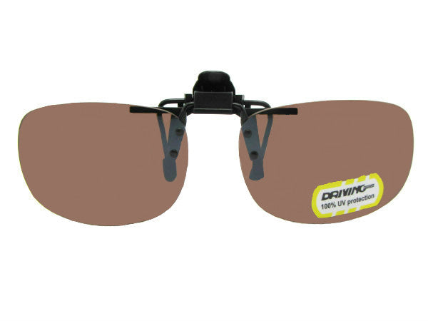 Rectangle Non Polarized Amber Flip-up Black Frame