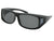 Style F11 fit over sunglasses black frame with medium dark gray lenses. 