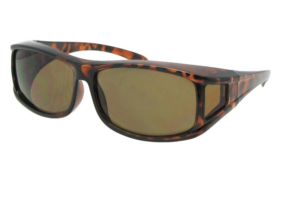 Style F11 Non Polarized Wrap Around Fit Over SunglassesBlack Frame Non Polarized Gray Lenses 