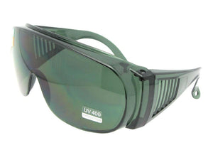 Style F22 Large Worn Over Glasses Green Lenses