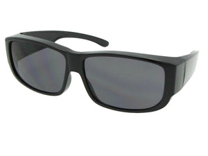 Style F27 Non Polarized Medium Sunglasses Over Glasses Black Frame Non Polarized Gray Lenses