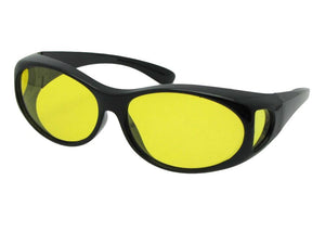 Style F3 Best Small Size Polarized Over Glasses Black Frame Light Yellow Lenses