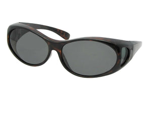 Style F3 Best Small Size Polarized Over Glasses Tortoise Med Dark Gray Lenses