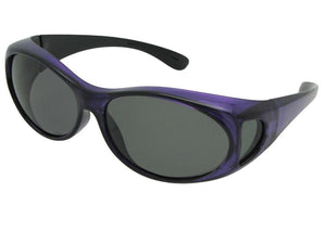 Style F3 Best Small Size Polarized Over Glasses Purple Med Dark Gray Lenses