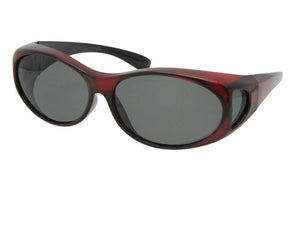 Style F3 Best Small Size Polarized Over Glasses Red Med Dark Gray Lenses