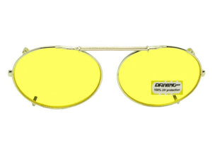 Oval Yellow Lenses Light Gold Frame Yellow Lenses