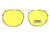 Round Square Yellow Lenses Clip-on Pewter Frame Yellow Lenses