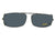 Slim Rectangle Non Polarized Clip-ons Pewter Non Polarized Gray Lens