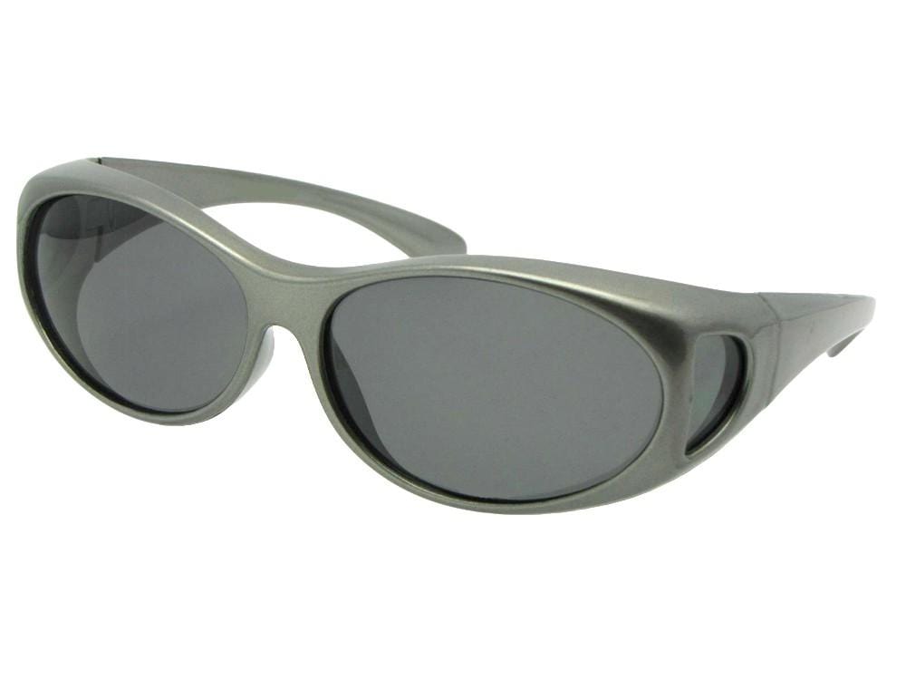 Style F3 Best Small Size Polarized Over Glasses Tortoise Med Dark Gray Lenses