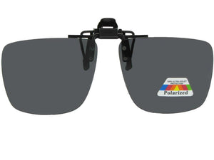 Square Polarized Flip Up Black Gray Lenses