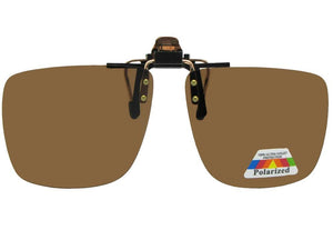 Square Polarized Flip Up Black Gold Brown Lenses