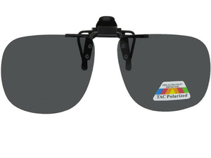 Square Polarized Flip Up Black Gray Lenses