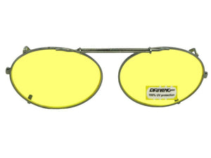 Oval Yellow Lenses Black Frame Yellow Lenses