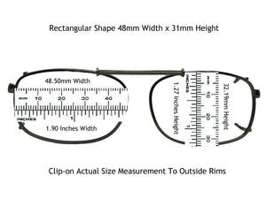 Rectangle Non Polarized Clip-ons