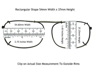 Rectangle Non Polarized Amber Clip Ons