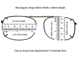 Rectangle Non Polarized Amber Clip Ons