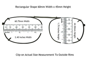 Rectangle Polarized Clip On Sunglasses