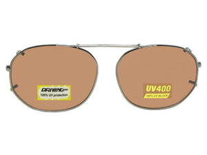 Round Square Non Polarized Amber Pewter Frame Amber Lenses 