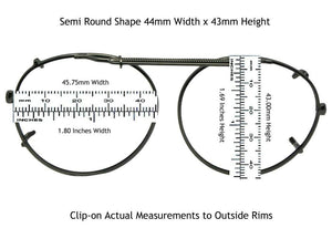 Semi Round Polarized Clip On Sunglasses