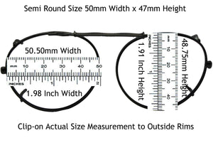 Semi Round Polarized Clip On Sunglasses