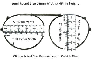 Semi Round Polarized Clip On Sunglasses