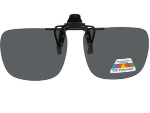 Square Polarized Flip Up Black Gray Lenses