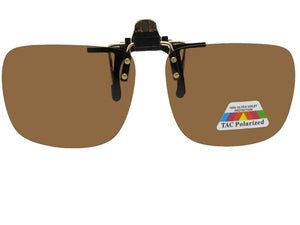 Square Polarized Flip Up Black Gold Brown Lenses