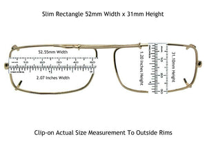 Slim Rectangle Yellow Lens Clip-on