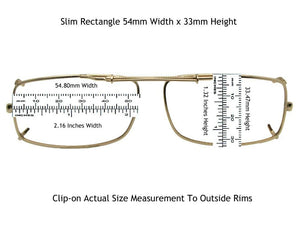 Slim Rectangle Yellow Lens Clip-on