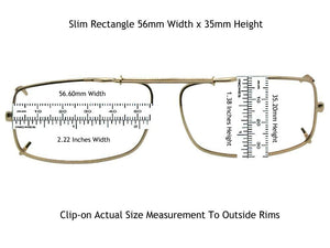 Slim Rectangle Yellow Lens Clip-on