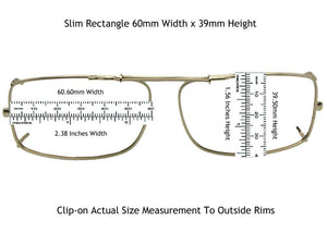 Slim Rectangle Yellow Lens Clip-on