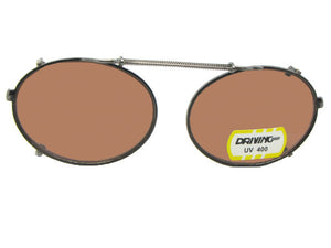 Oval Non Polarized Amber Bronze Frame Amber Lenses